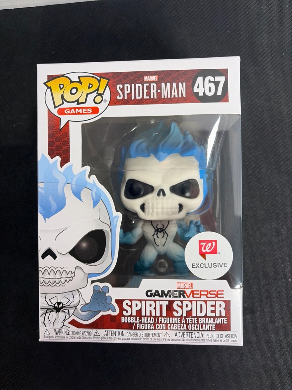 Funko POP Spirit Spider #467 Marvel Gamerverse Walgreens Exclusive Black Eyes